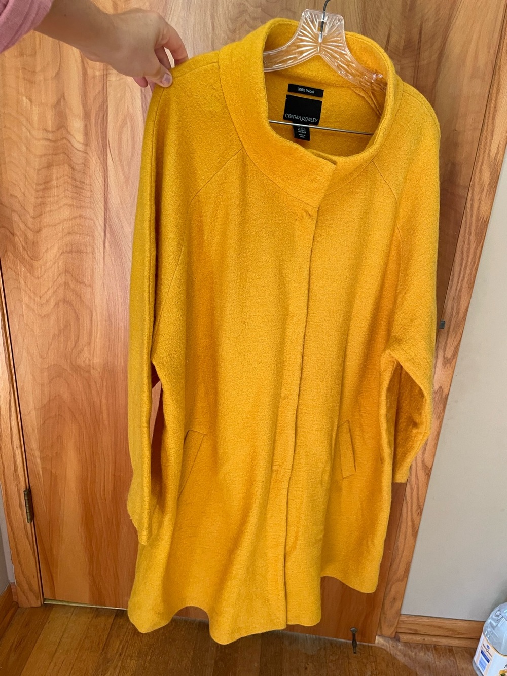 Cynthia Rowley Mustard Yellow Sweater Coat